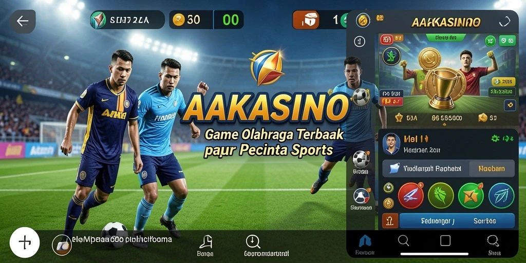 Tampilan utama AAKASINO yang menampilkan serunya pertandingan olahraga.