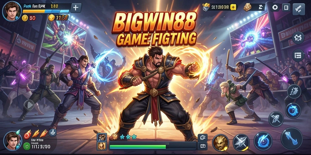Gameplay pertarungan epik dalam BIGWIN88 yang menegangkan.