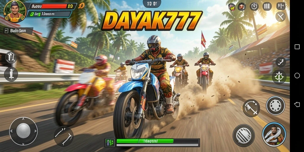 Tangkapan layar dari gameplay Racing yang mendebarkan di DAYAK777.