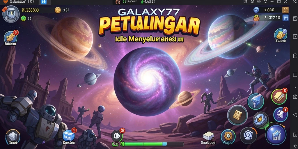 Tampilan menarik gameplay Idle di GALAXY77 dengan berbagai karakter.