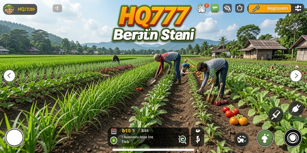 Tampilan menarik dari gameplay bertani yang seru.