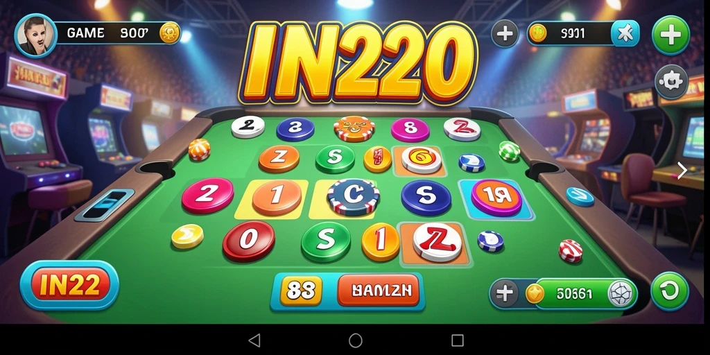 Tampilan gameplay menarik dari IN22 saat bermain Bingo.