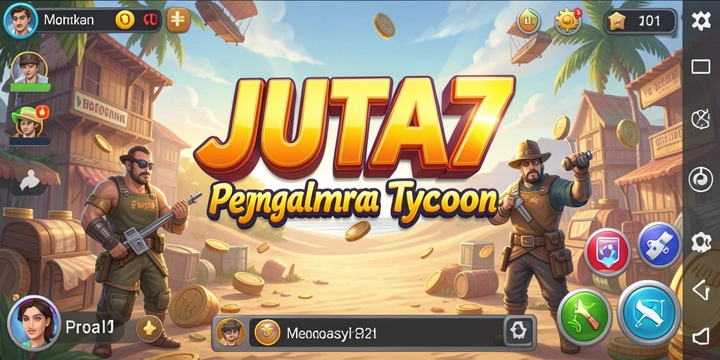Tangkapan layar JUTA7 menunjukkan gameplay Tycoon yang menarik dan dinamis.