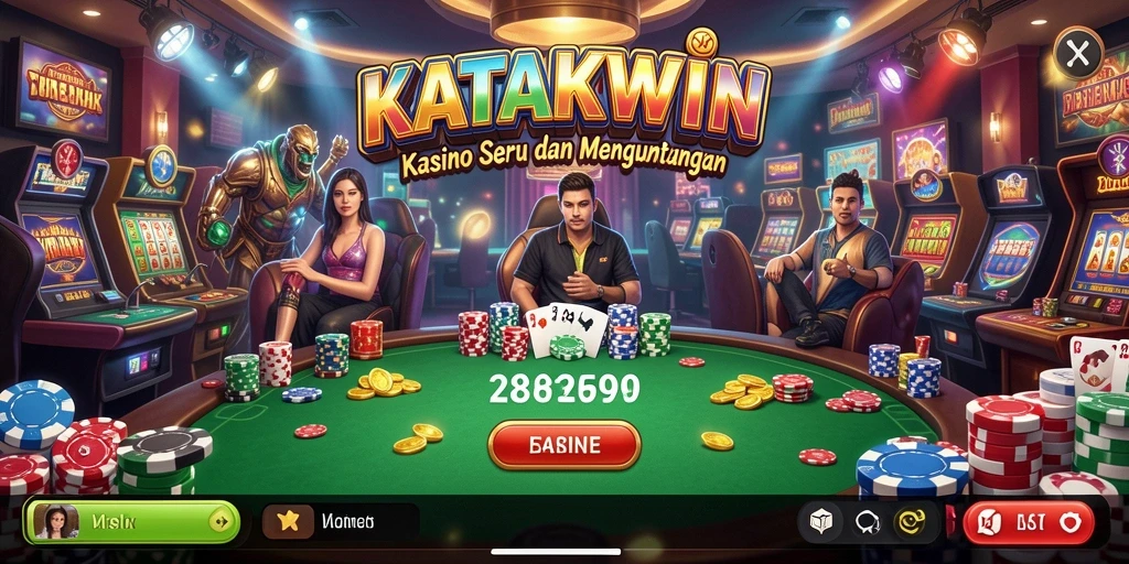 Screenshot gameplay KATAKWIN menampilkan keseruan meraih kemenangan di kasino.