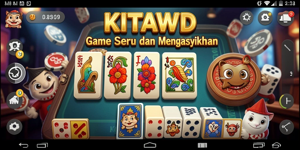 Tampilan gameplay domino yang menarik dan interaktif di KITAWD.