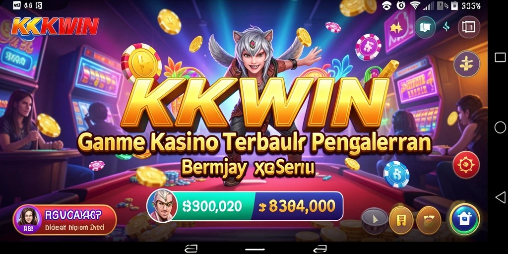 Tampilan gameplay menarik dari KKWIN dengan suasana kasino yang autentik.