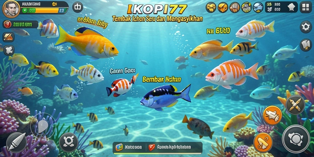 Tangkapan layar gameplay KOPI77 dengan aksi menembak ikan yang seru.