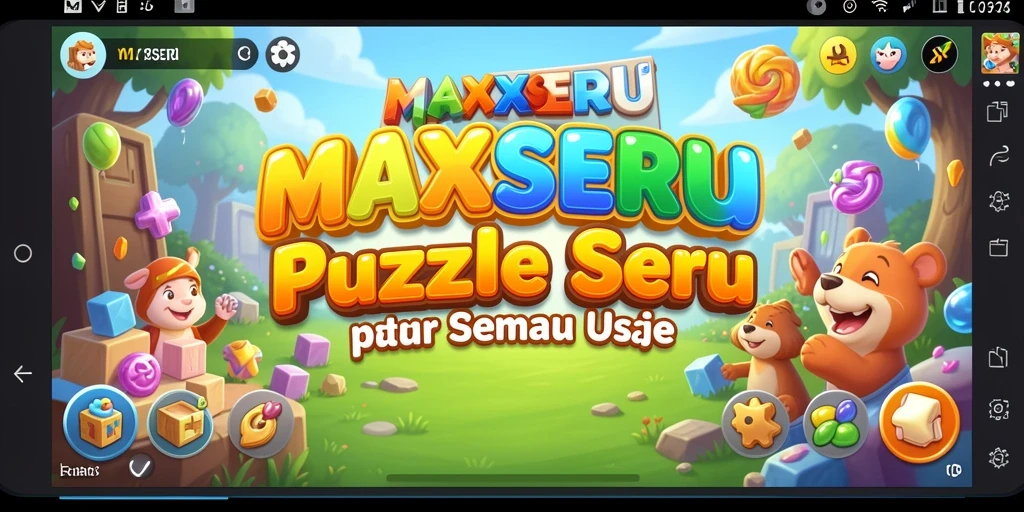 Screenshot MAXSERU menampilkan gameplay seru dari tantangan Puzzle.