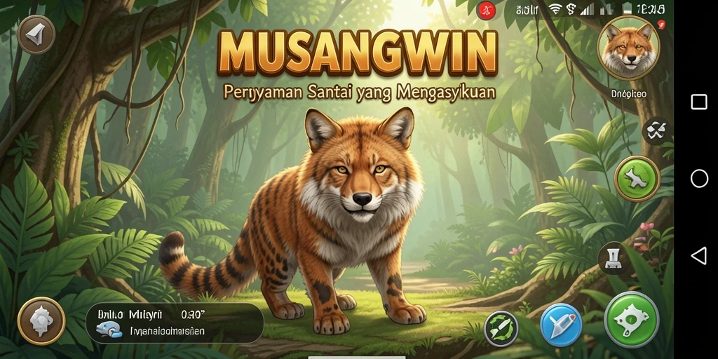 Tampilan menarik dari gameplay MUSANGWIN yang seru dan menyenangkan.