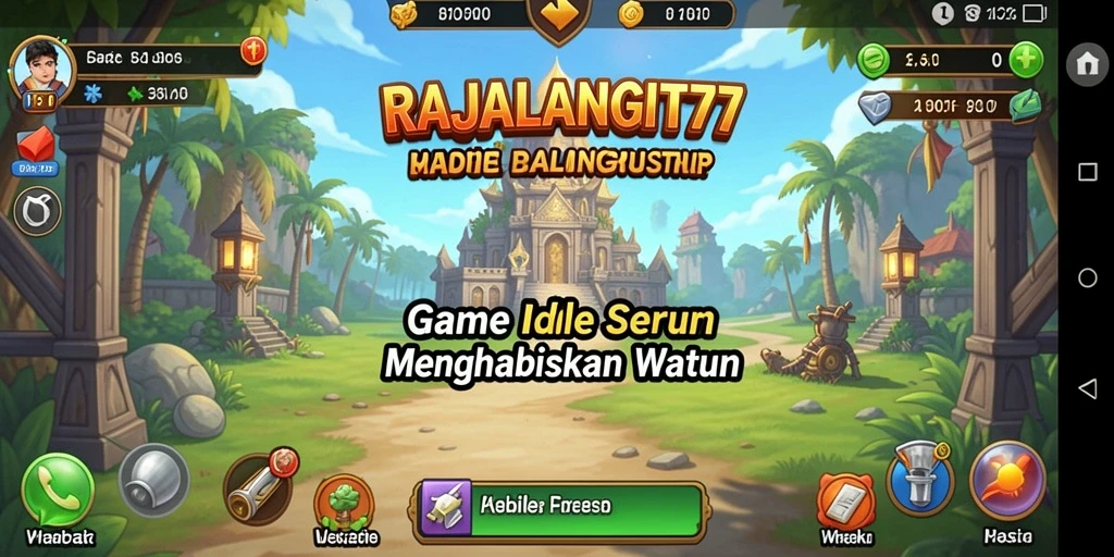 Screenshot gameplay RAJALANGIT77 yang menunjukkan cara kerja sistem Idle.