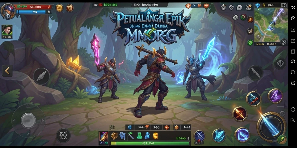 Screenshot gameplay RR44 yang menunjukkan aksi seru dalam dunia MMORPG.