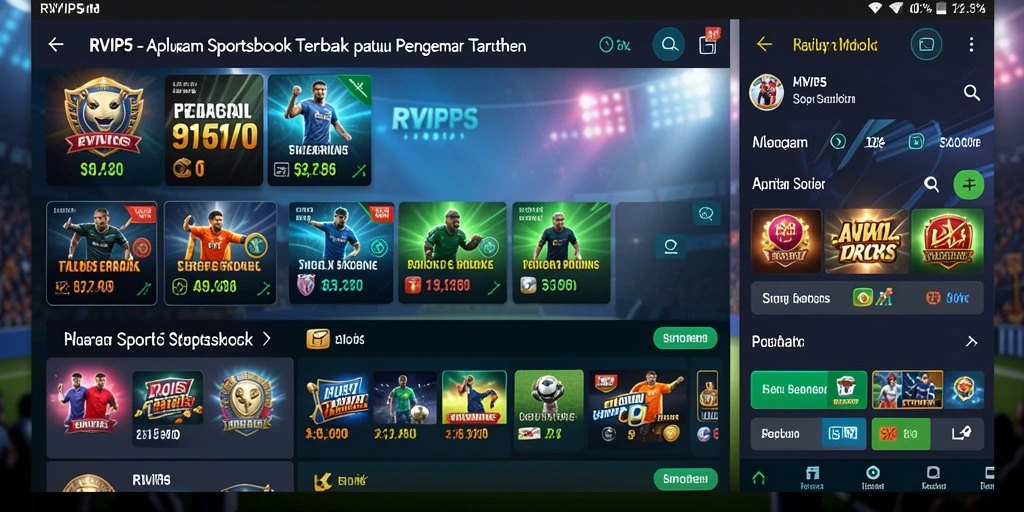 Tampilan utama gameplay taruhan olahraga di RVIP5.
