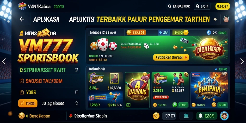 Tampilan gameplay seru dan interaktif dari aplikasi Sportsbook VM777.